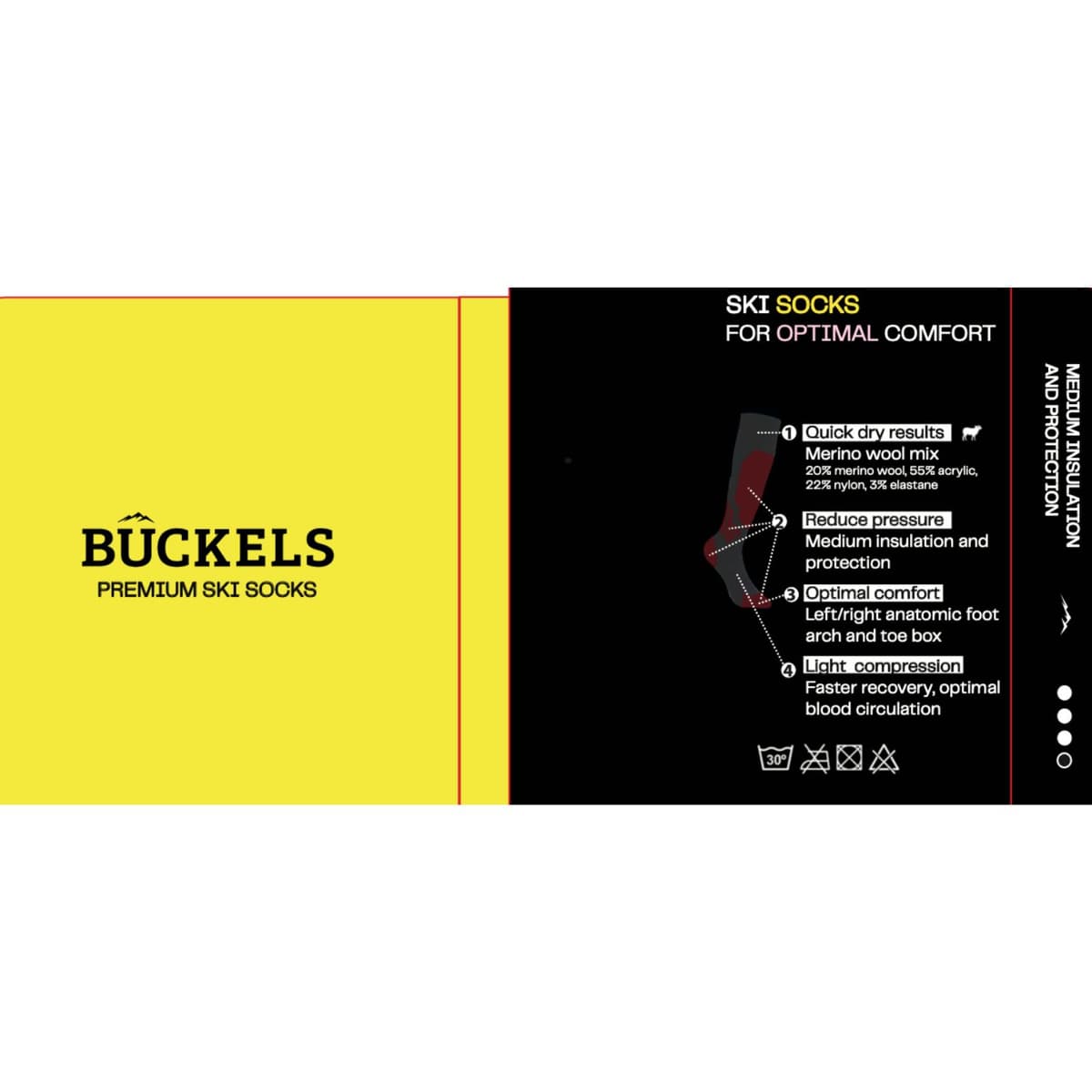 Buckels Signal Voorgevormde Skisokken Zwart 43-46 thumbnail 2