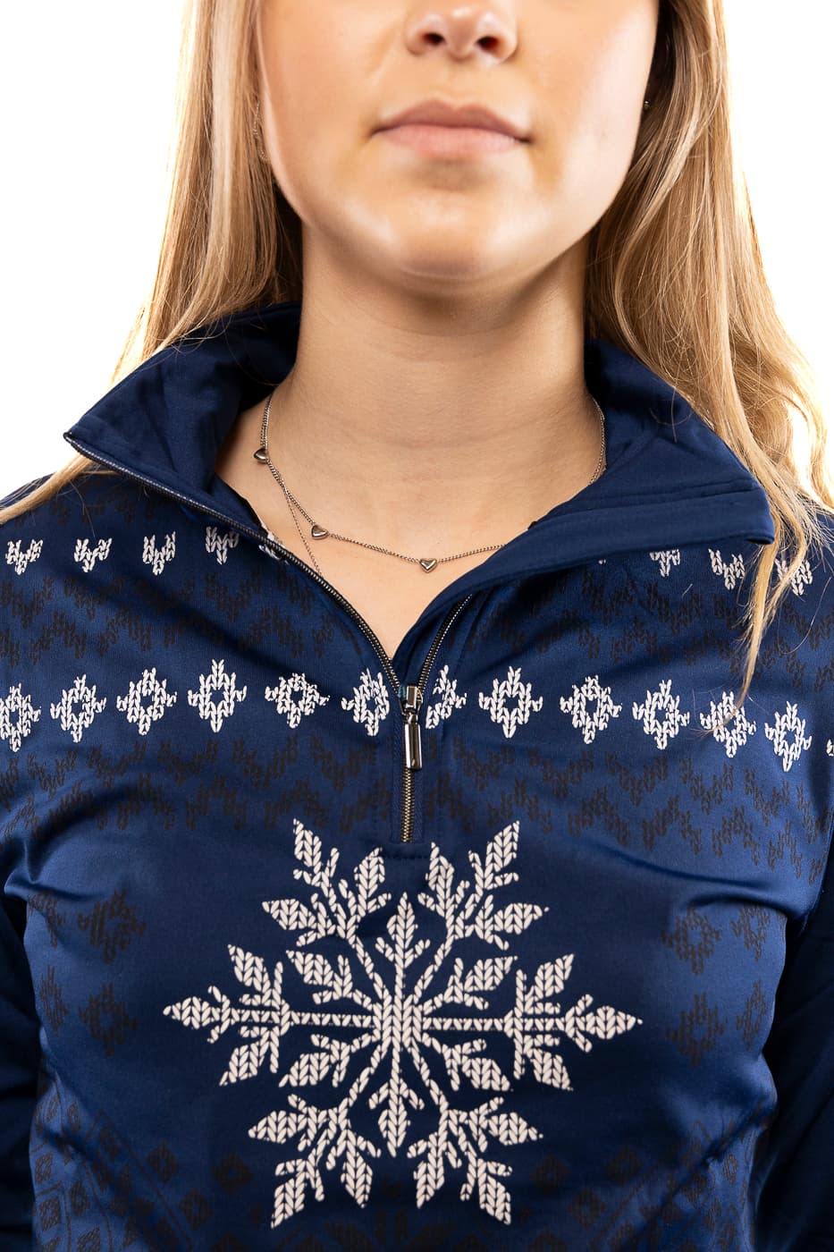 Luhta Hangist Ski Pully Dames Blauw Dessin Xs/34 thumbnail 2