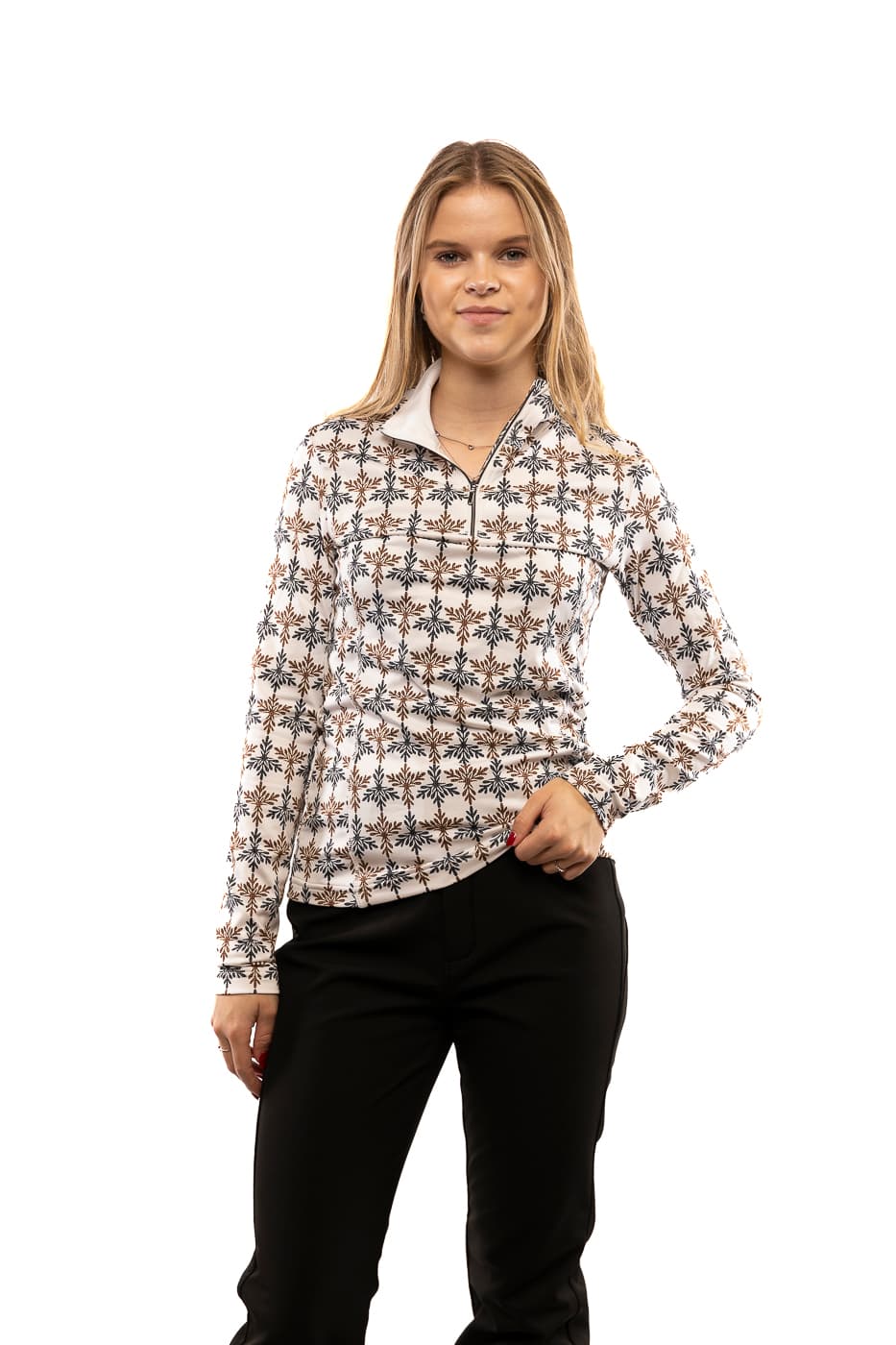 Luhta Hamanki Ski Pully Dames Bruin Dessin 2xl/44 thumbnail 6