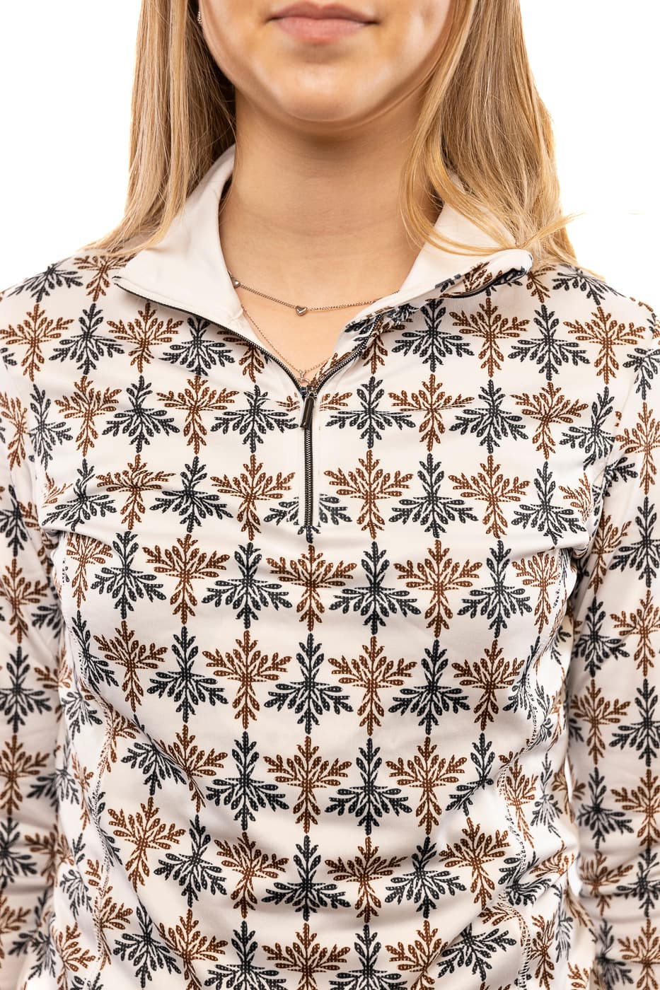 Luhta Hamanki Ski Pully Dames Bruin Dessin 2xl/44 thumbnail 2