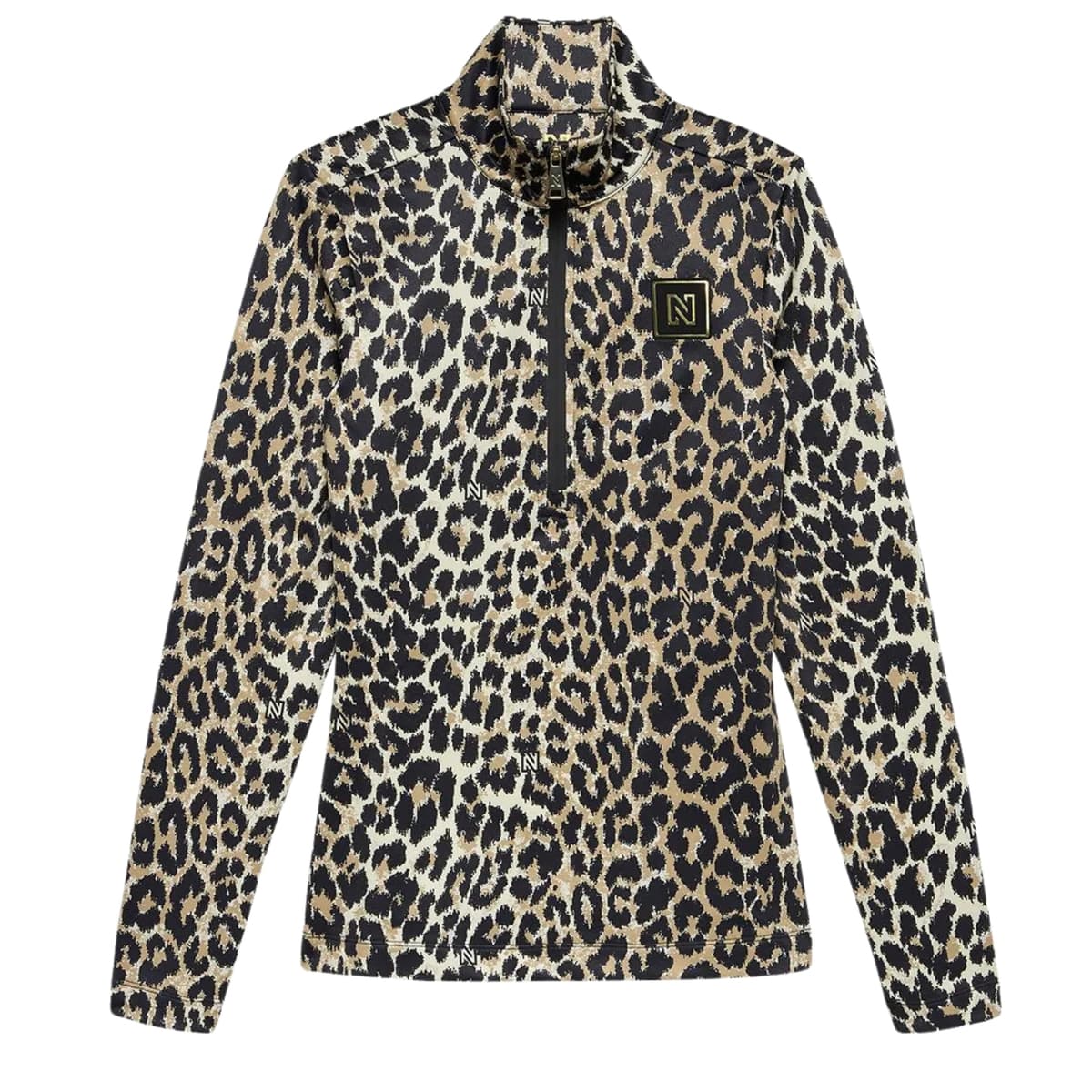 Nikkie Sportswear Nantes Leopard Ski Pully Dames Bruin Dessin Xl/42