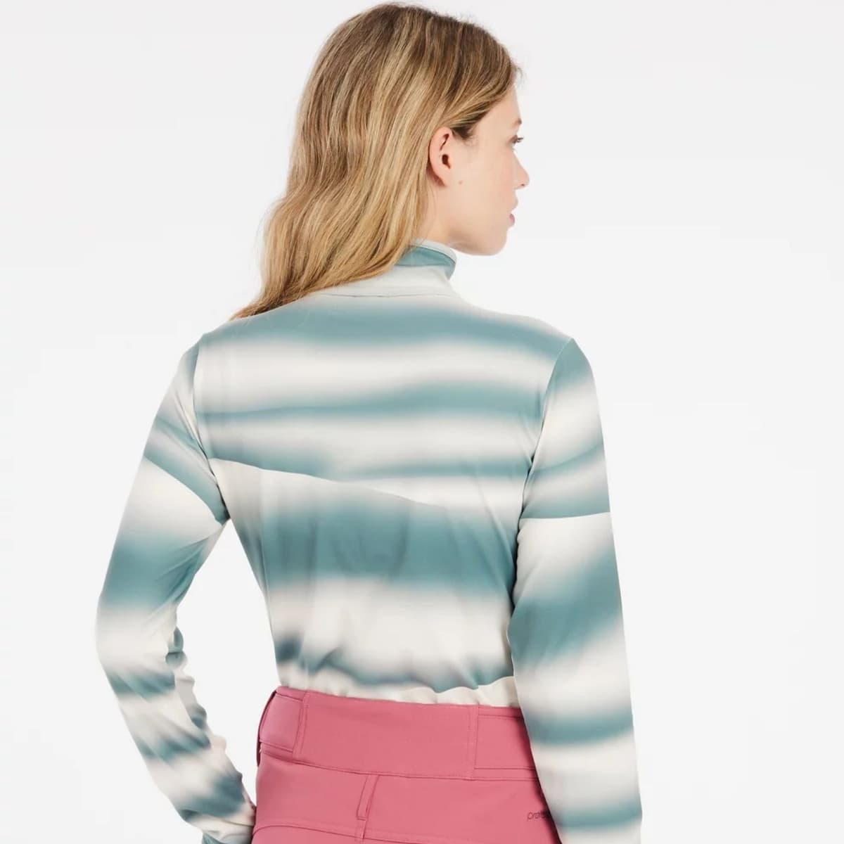 Protest Prtnoon 1/4 Zip Ski Pully Dames Groen Dessin L/40 thumbnail 4