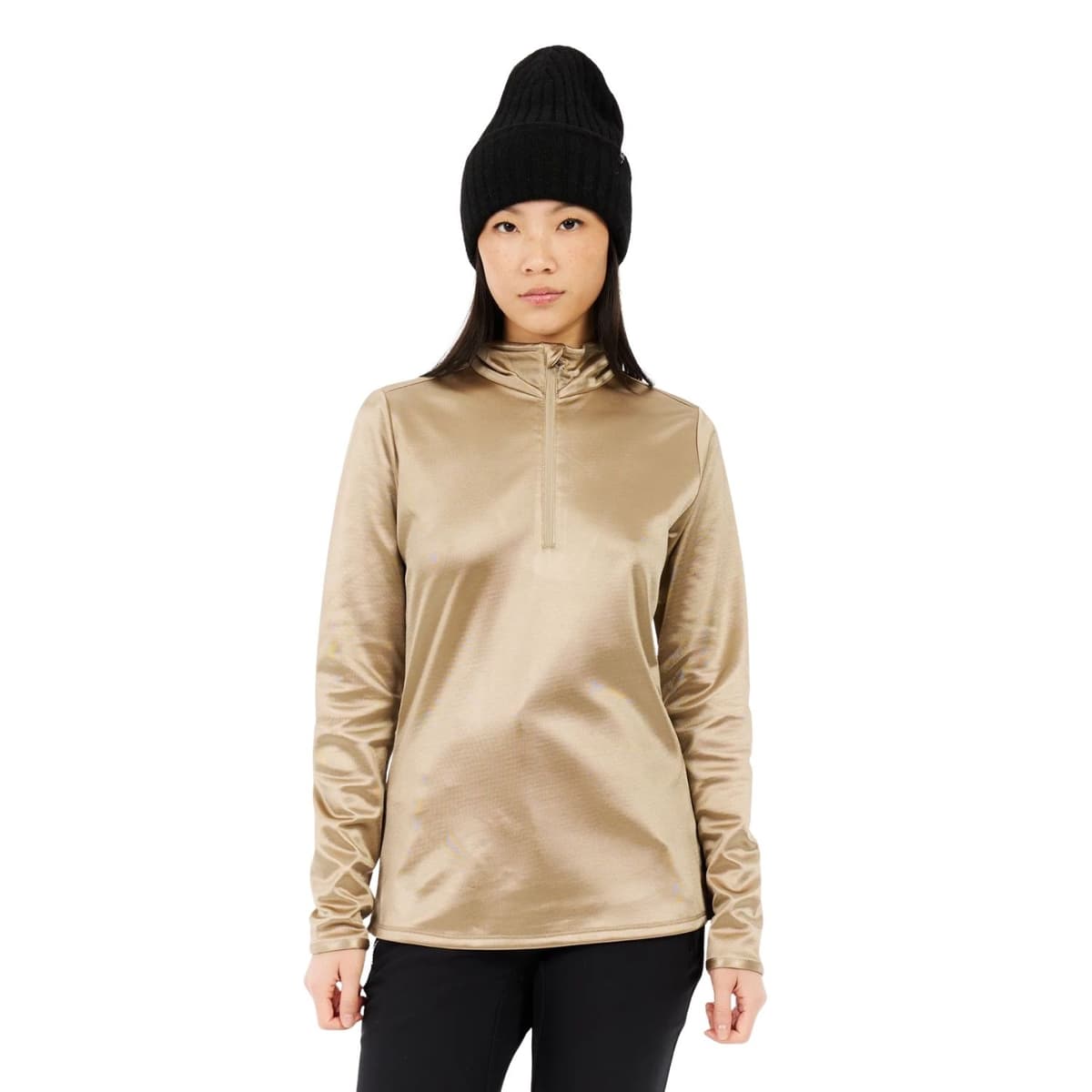 Protest Prtlaga 1/4 Zip Ski Pully Dames Goud Xl/42 thumbnail 3