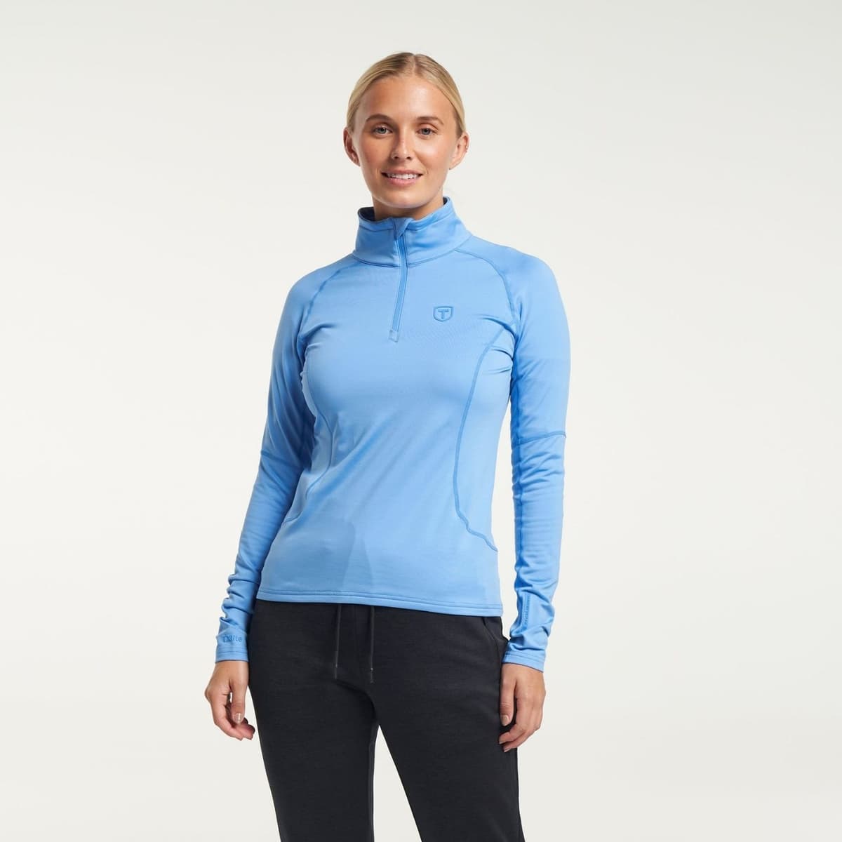 Tenson Txlite Half Zip Ski Pully Dames Blauw L/40 thumbnail 2