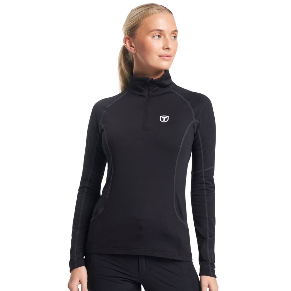 Tenson Txlite Half Zip Ski Pully Dames Zwart L/40