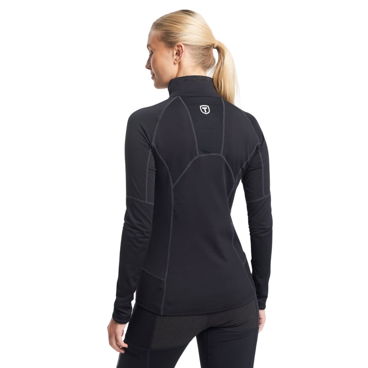 Tenson Txlite Half Zip Ski Pully Dames Zwart Xl/42 thumbnail 4