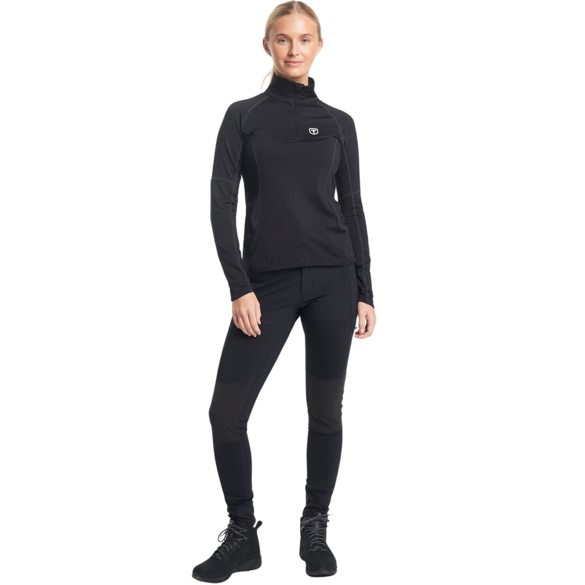 Tenson Txlite Half Zip Ski Pully Dames Zwart Xl/42 thumbnail 3