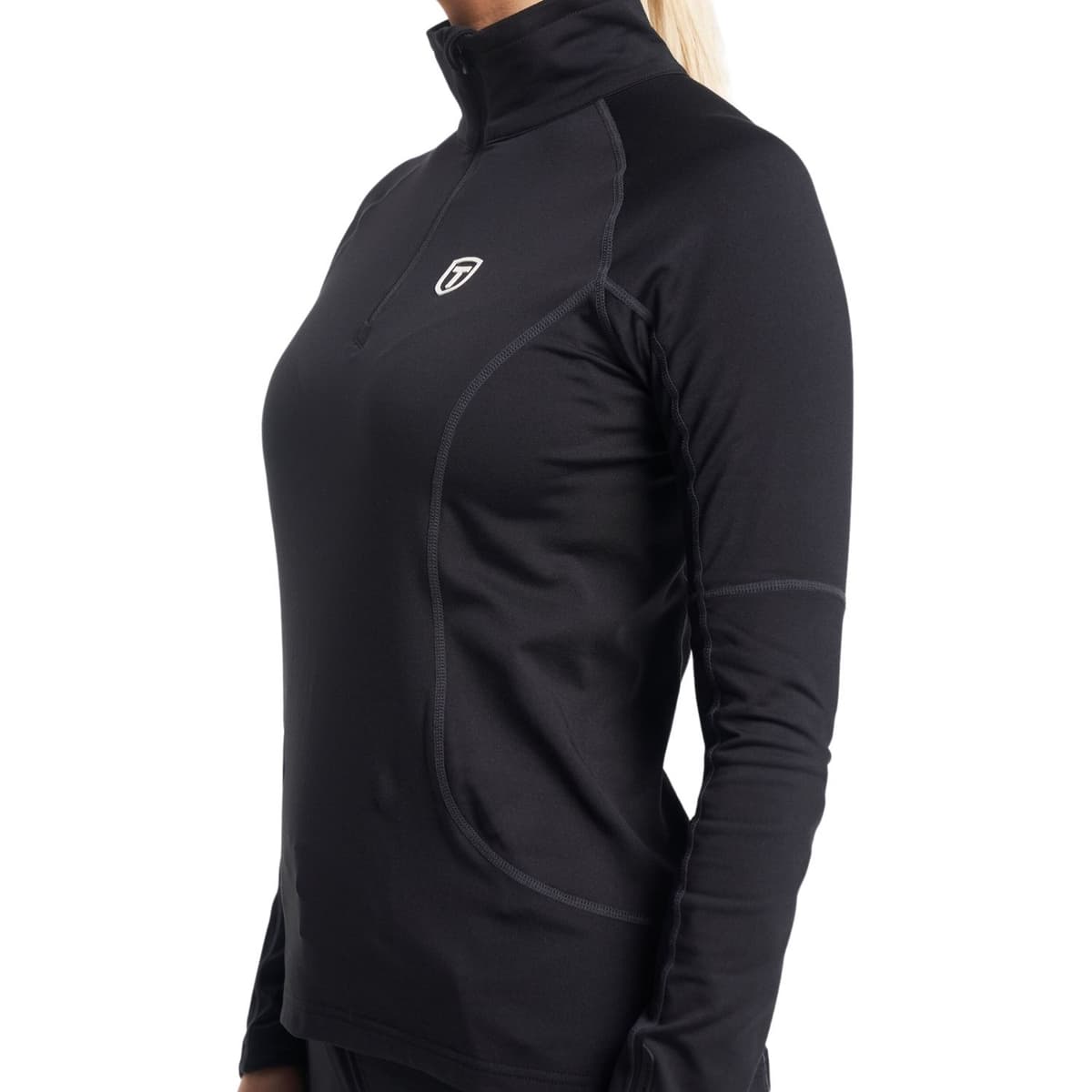 Tenson Txlite Half Zip Ski Pully Dames Zwart Xl/42 thumbnail 2