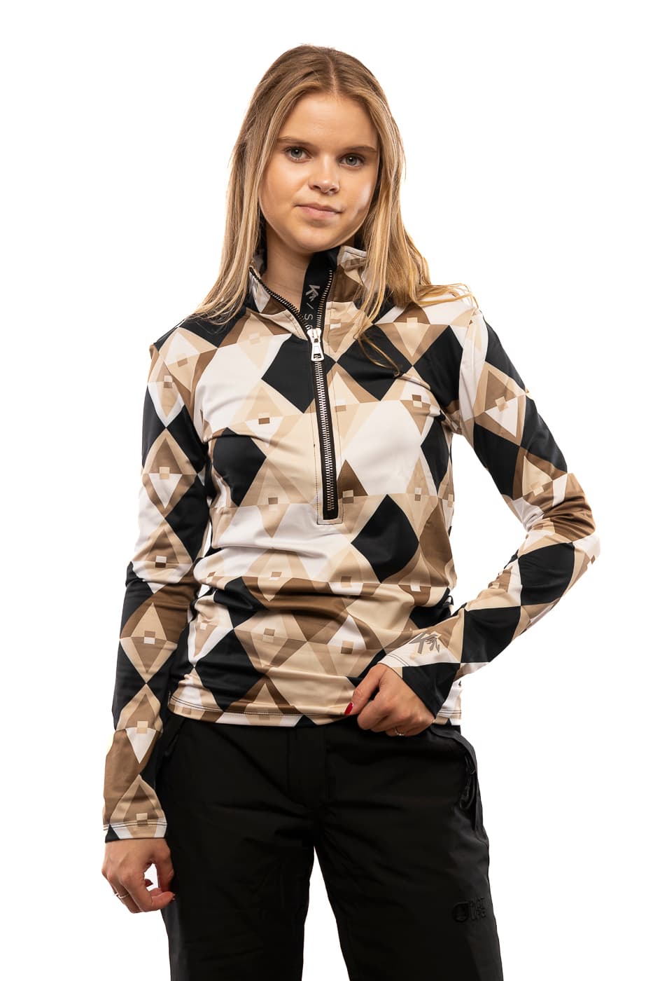 Kou Diamond Ski Pully Dames Zwart Dessin Xl/42 thumbnail 6