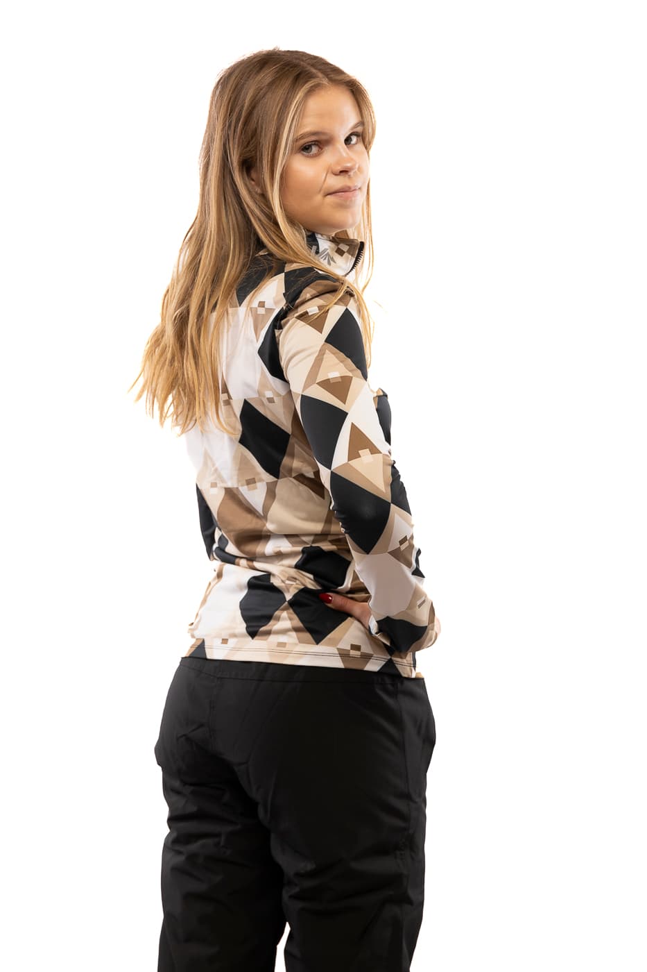 Kou Diamond Ski Pully Dames Zwart Dessin Xl/42 thumbnail 4