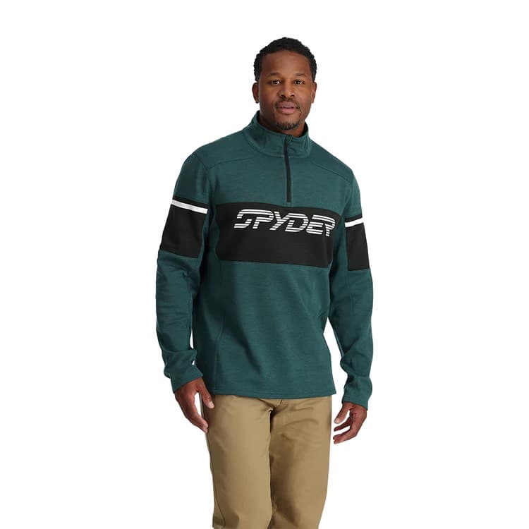 Spyder Speed Fleece 1/2 Zip Skipully Heren Donkergroen S