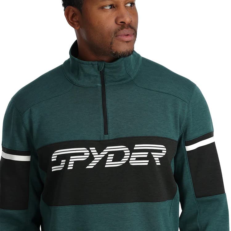 Spyder Speed Fleece 1/2 Zip Skipully Heren Donkergroen S thumbnail 2