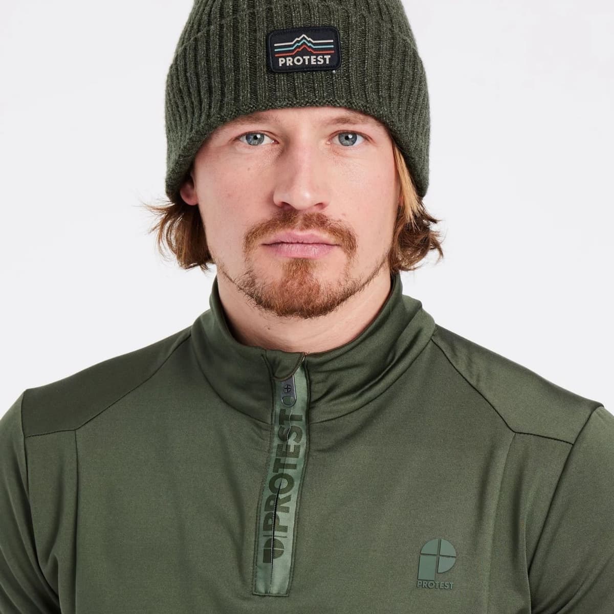 Protest Rewill 1/4 Zip Skipully Heren Donkergroen 3xl thumbnail 2