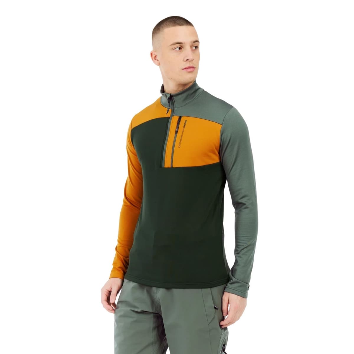 Protest Prtdraw 1/4 Zip Skipully Heren Donkergroen M thumbnail 5