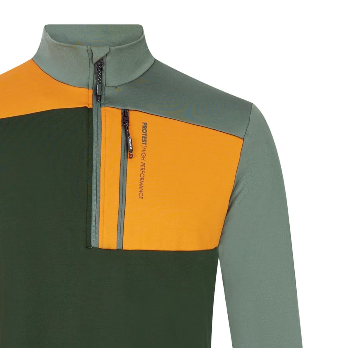 Protest Prtdraw 1/4 Zip Skipully Heren Donkergroen M thumbnail 2