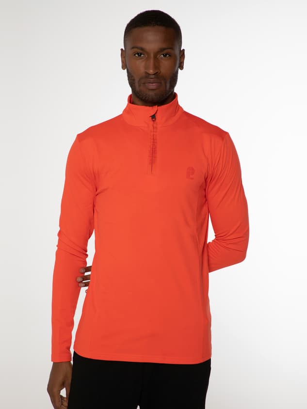 Protest Will 1/4 Zip Top Skipully Heren Oranje Xl thumbnail 4