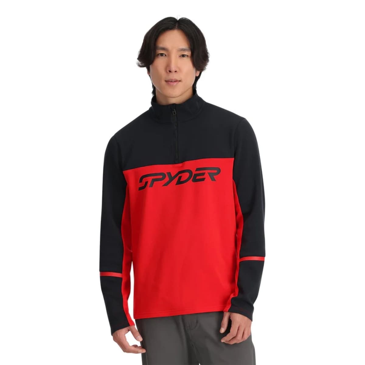 Spyder Speed Fleece 1/3 Zip Skipully Heren Rood L thumbnail 4
