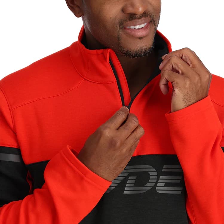 Spyder Speed Fleece 1/2 Zip Skipully Heren Rood M thumbnail 4