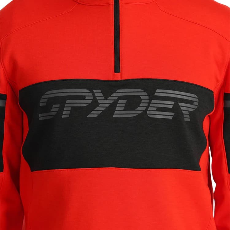 Spyder Speed Fleece 1/2 Zip Skipully Heren Rood M thumbnail 2