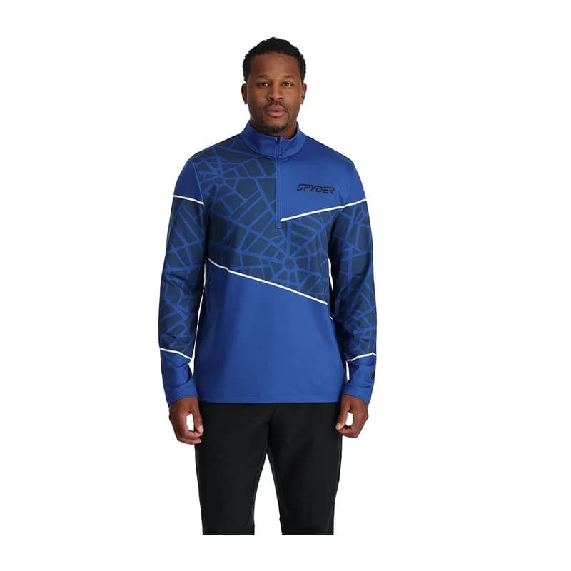 Spyder Vital 1/2 Zip Skipully Heren Blauw Dessin 2xl
