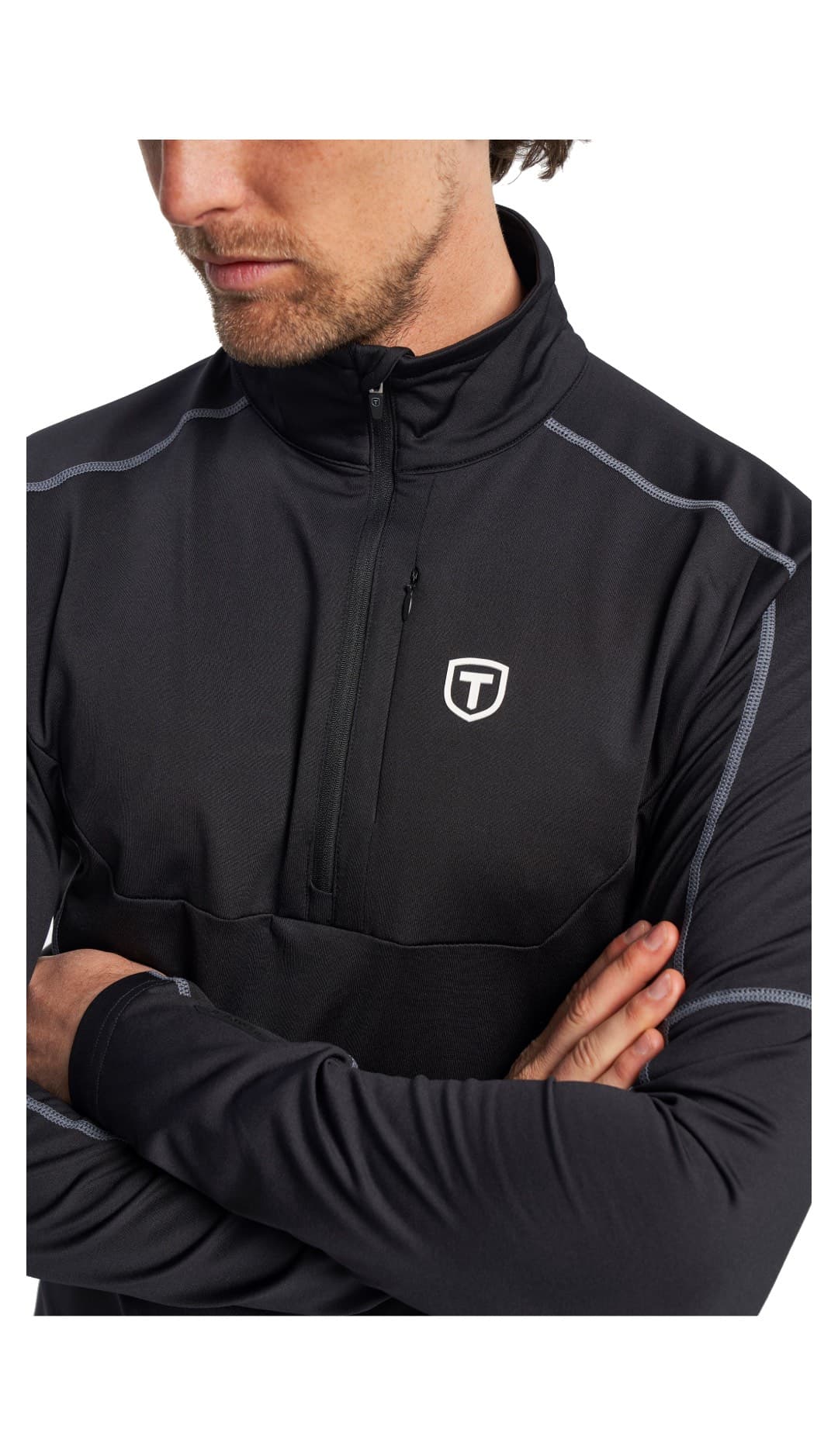 Tenson Txlite Half Zip Skipully Heren Zwart Xl thumbnail 3