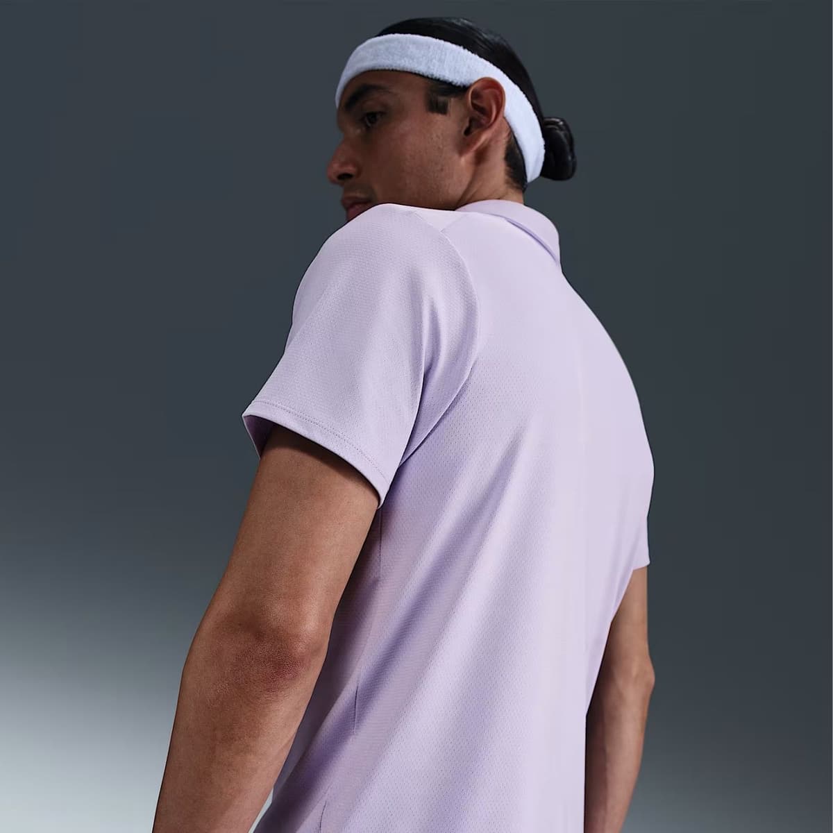 Nike Court Advantage Tennis Polo Heren Lila M thumbnail 5