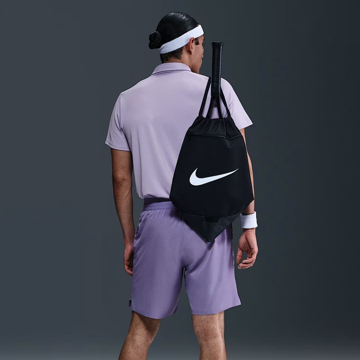 Nike Court Advantage Tennis Polo Heren Lila M thumbnail 2
