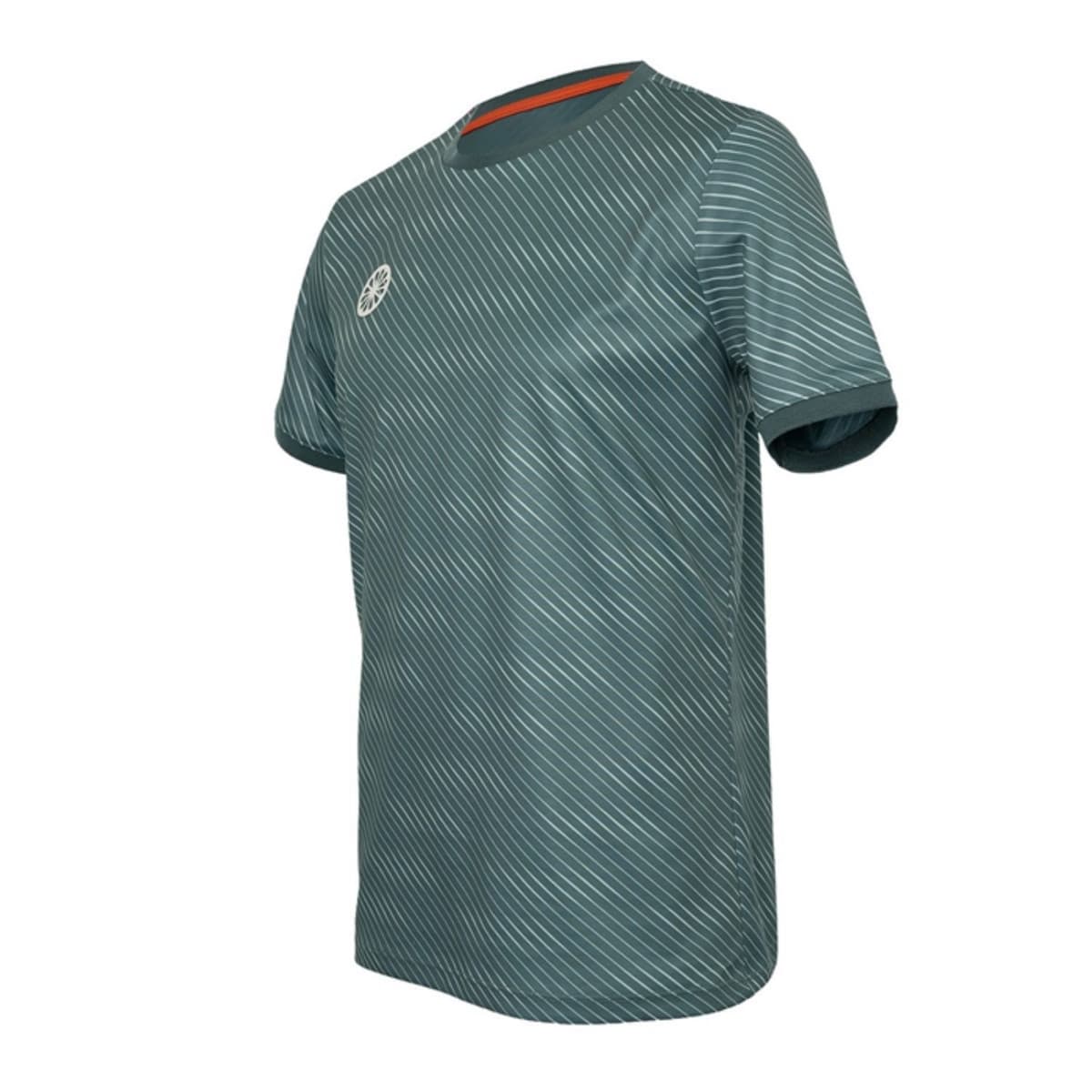 Indian Maharadja Pique Printed Tennis Shirt Heren Grijs S thumbnail 2