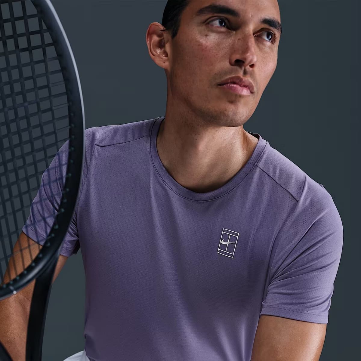 Nike Court Advantage Tennis Shirt Heren Lila Xl thumbnail 4