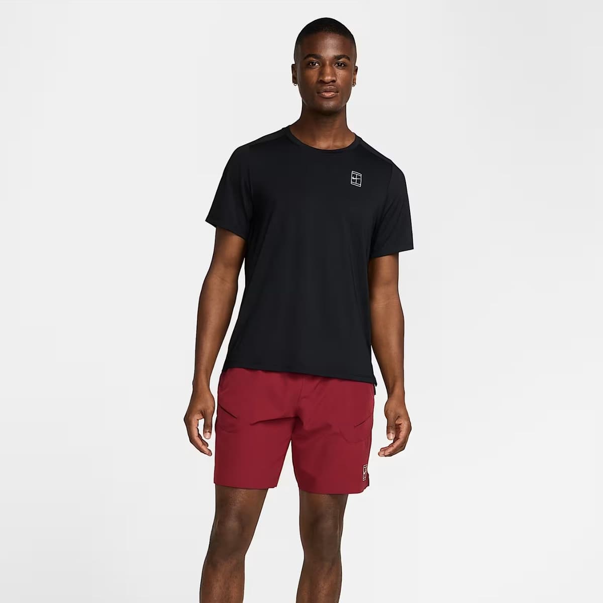 Nike Court Advantage Tennis Shirt Heren Zwart M thumbnail 2