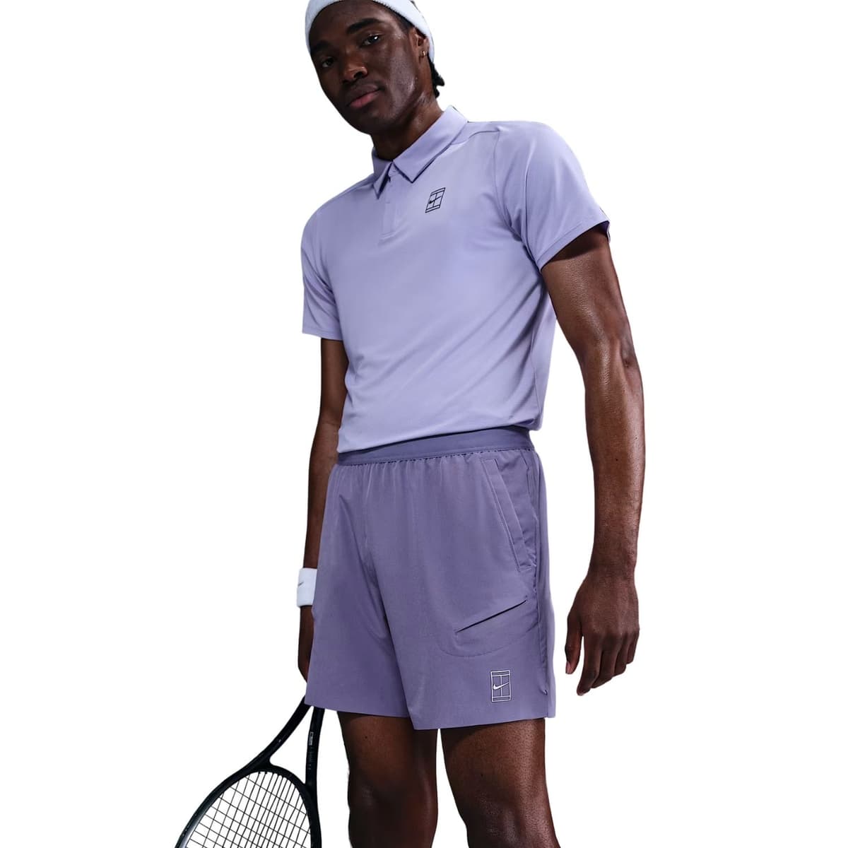 Nike Court Advantage Tennis Short Heren Lila S thumbnail 5