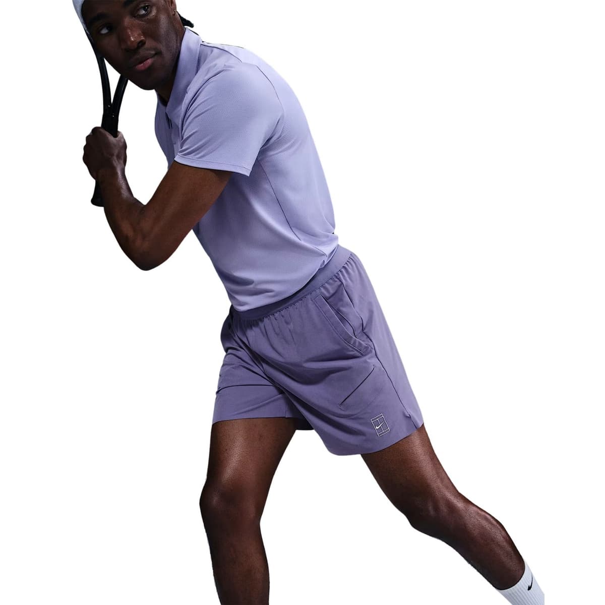 Nike Court Advantage Tennis Short Heren Lila S thumbnail 2