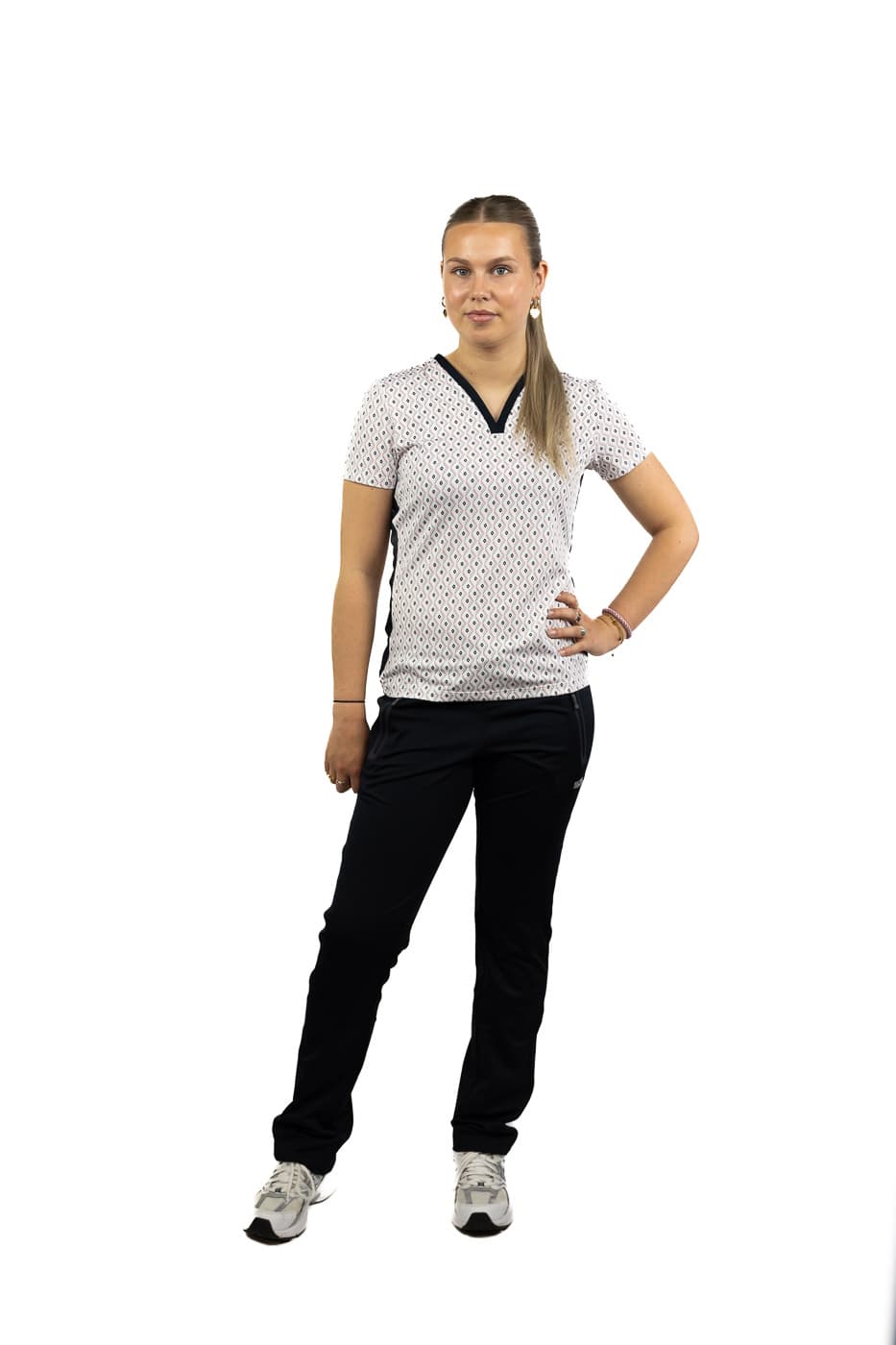 Sjeng Sports Irma Tennis Polo Dames Wit Dessin L/40