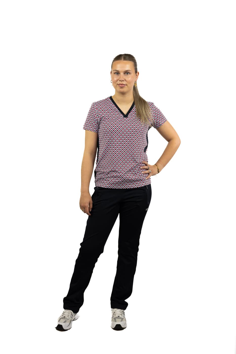 Sjeng Sports Inge Tennis Polo Dames Wit Dessin M/38