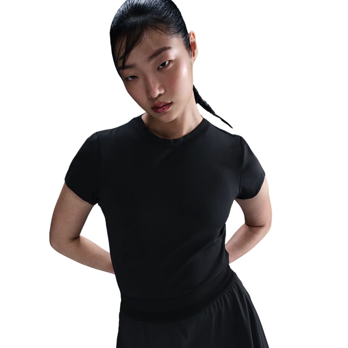 Nike Court Advantage Dri-fit Tennis Shirt Dames  ++ Zwart L/40