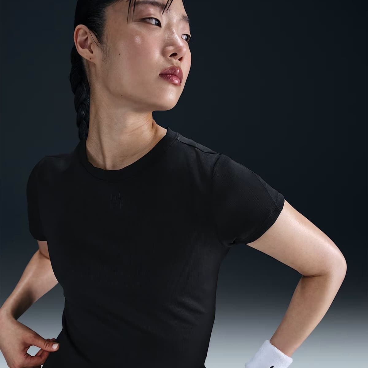 Nike Court Advantage Dri-fit Tennis Shirt Dames  ++ Zwart L/40 thumbnail 2