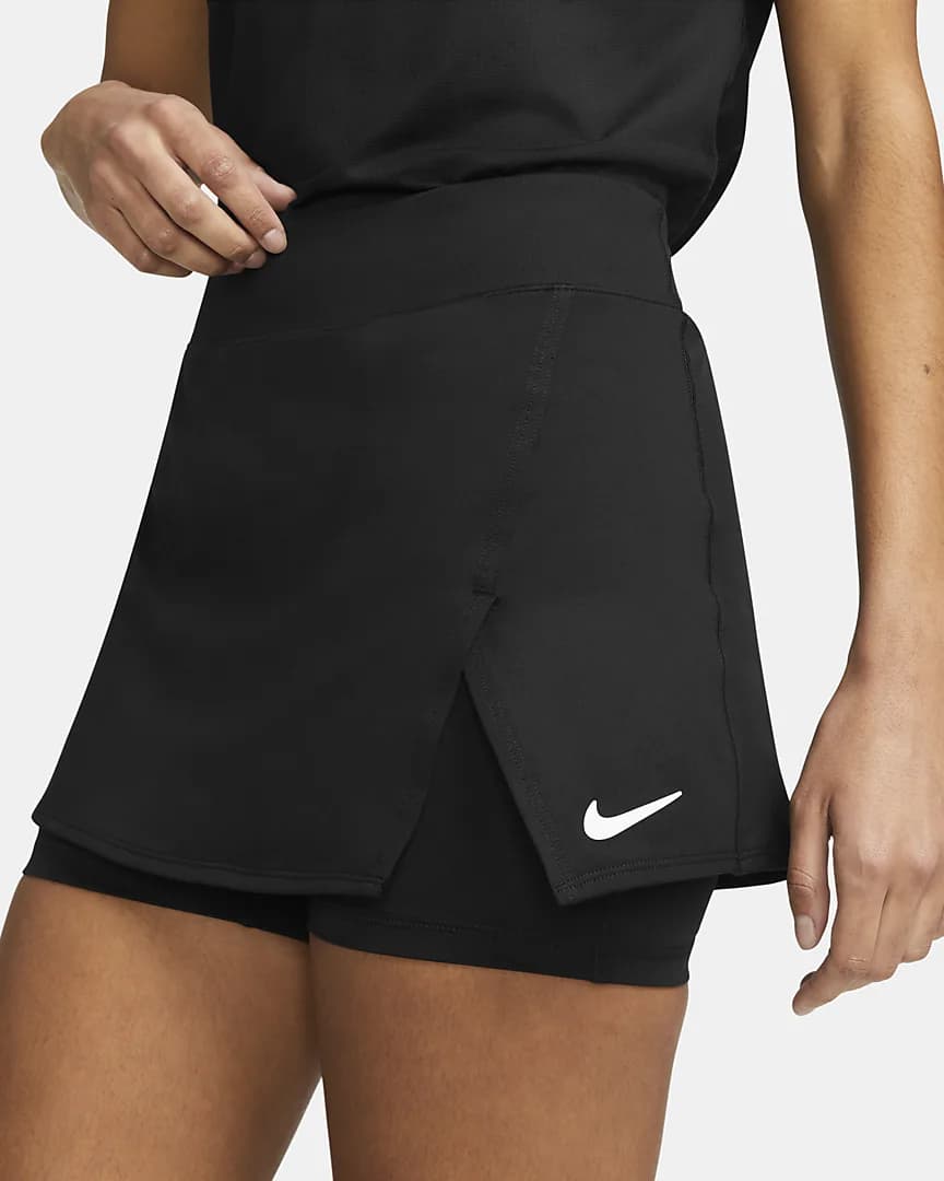 Nike Court Victory Tennisrok Dames Zwart Xs/34 thumbnail 3