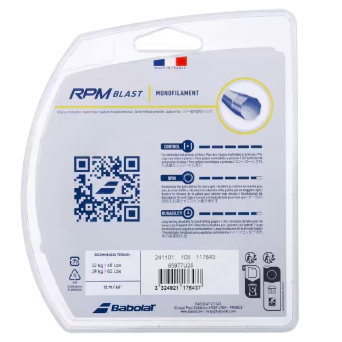 Babolat Rpm Blast 12m Tennis Bespanning Zwart 1 thumbnail 3