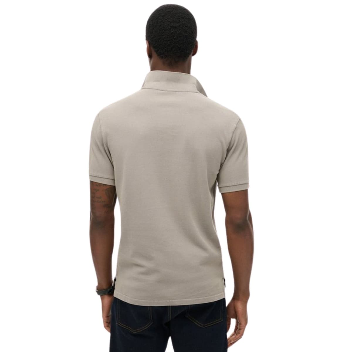 Superdry Vint Destroy Polo Heren Grijs 2xl thumbnail 2