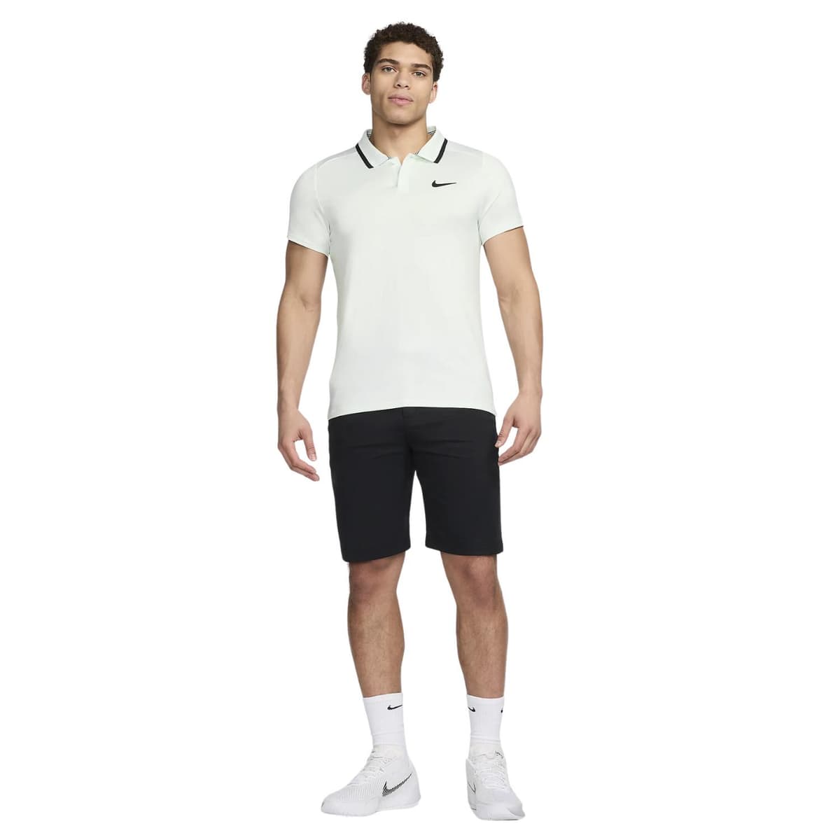Nike Court Advantage Dri-fit Polo Heren Groen M thumbnail 2