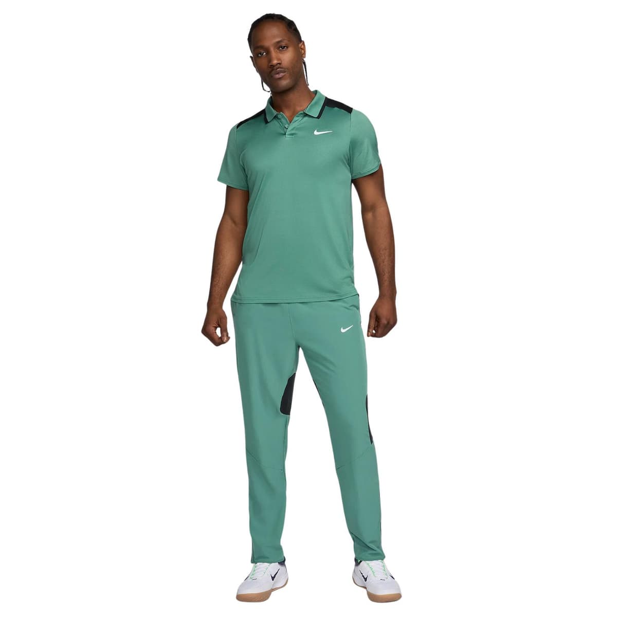 Nike Court Advantage Dri-fit Polo Heren Groen M thumbnail 2