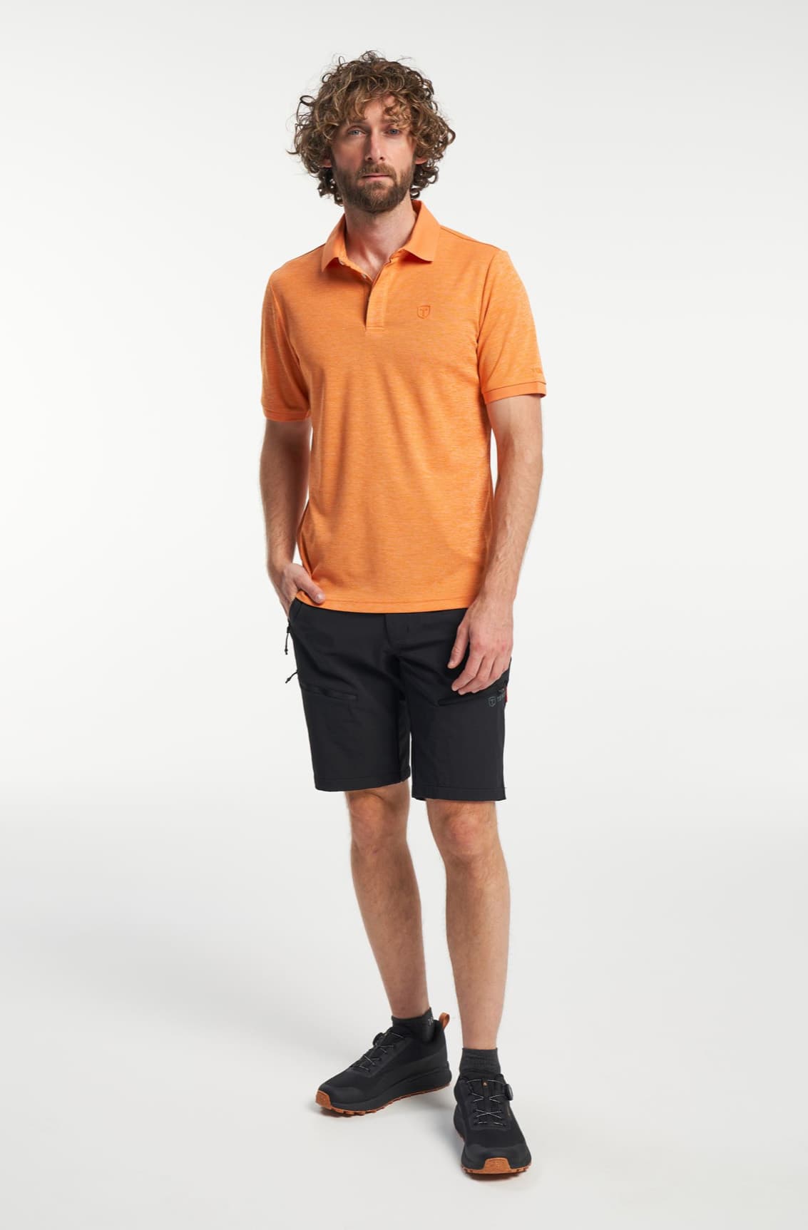 Tenson Txlite Melange Polo Heren Oranje Xl thumbnail 4