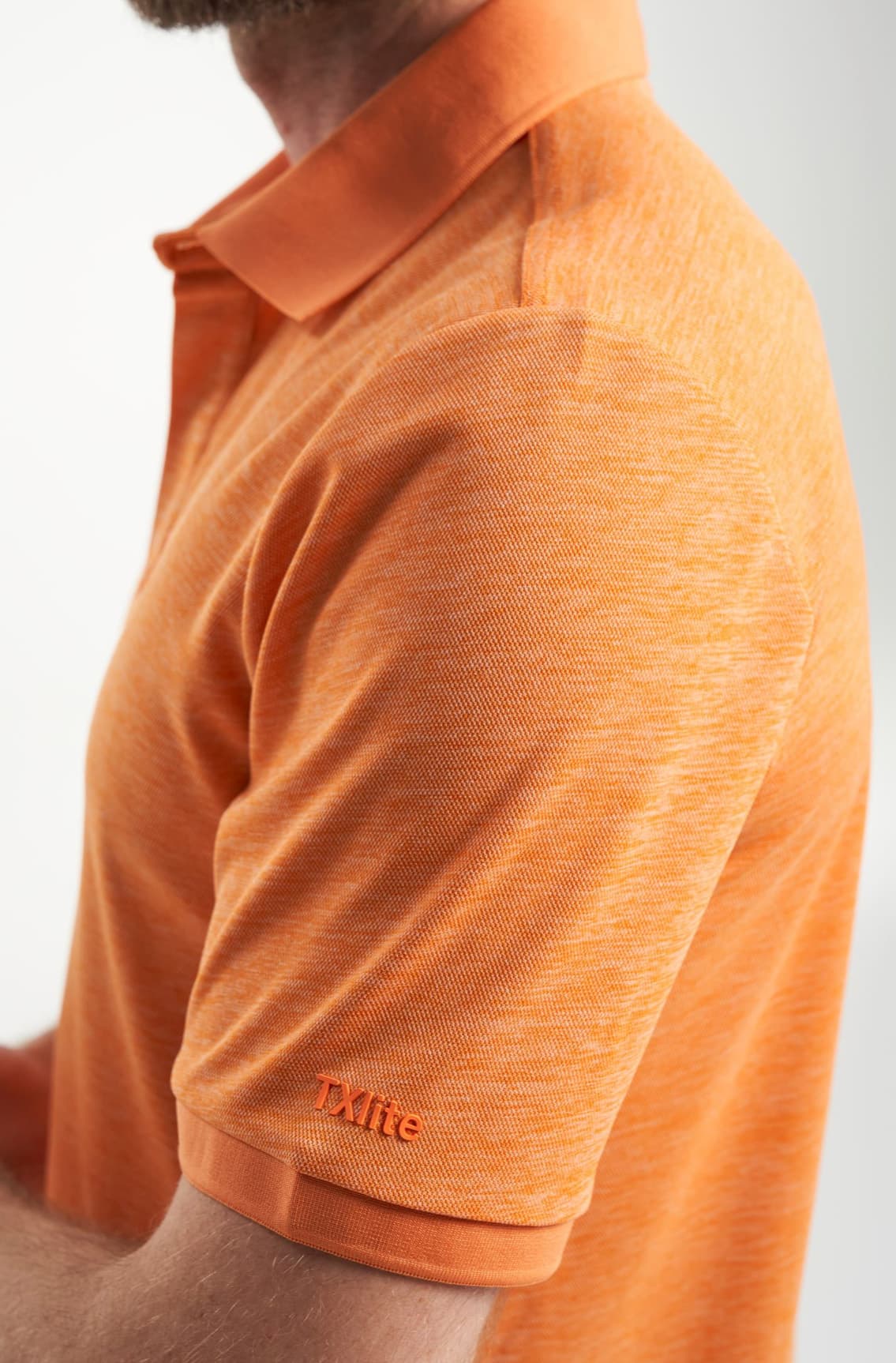 Tenson Txlite Melange Polo Heren Oranje Xl thumbnail 3