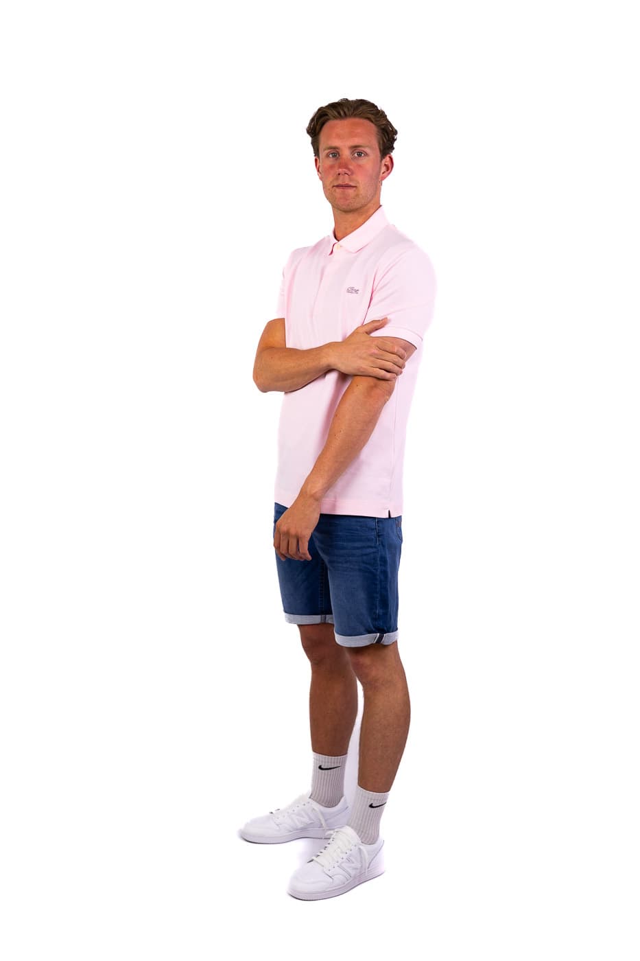 Lacoste 1hp3 S/s Polo Heren Roze S thumbnail 3