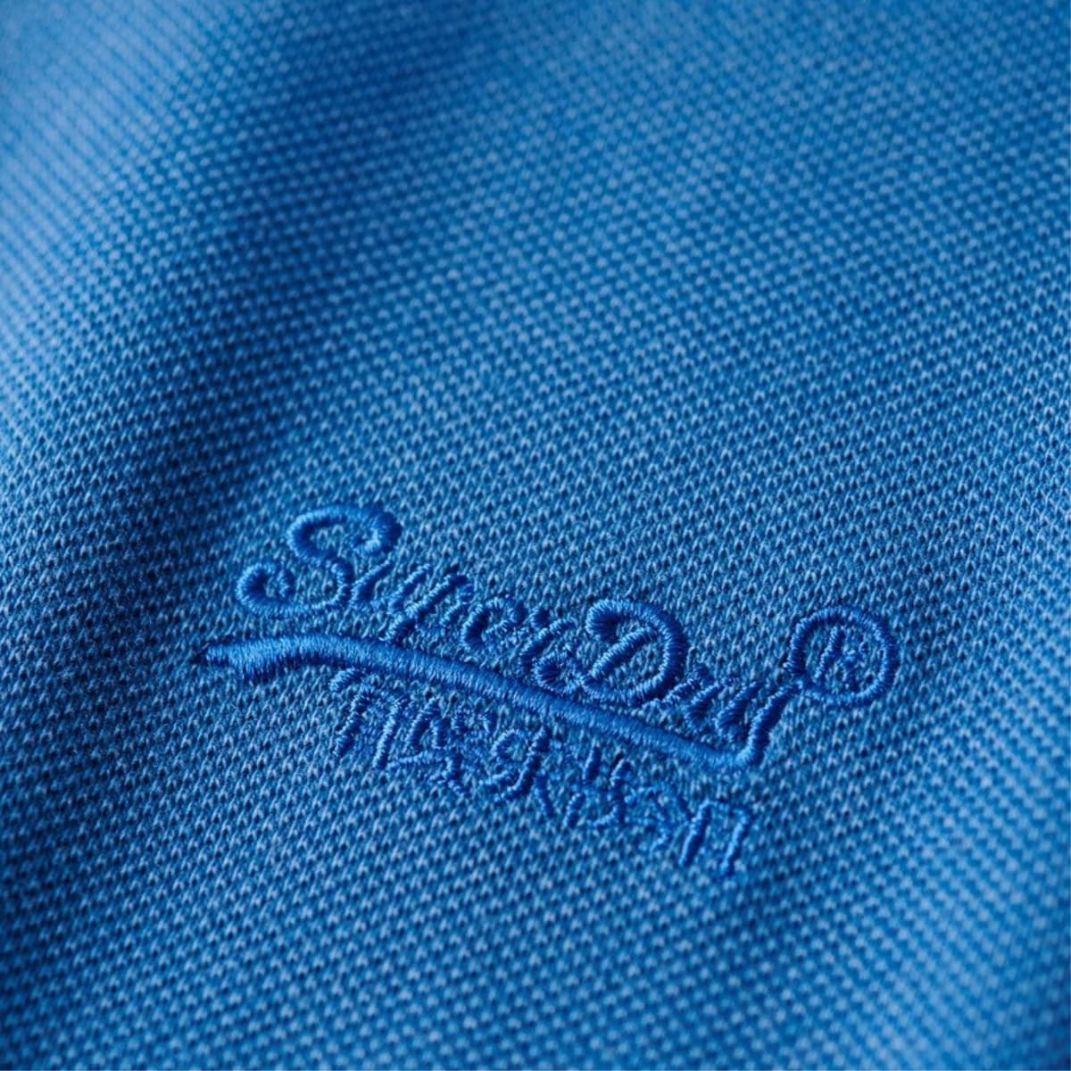 Superdry Vint Destroy Polo Heren Blauw L thumbnail 4