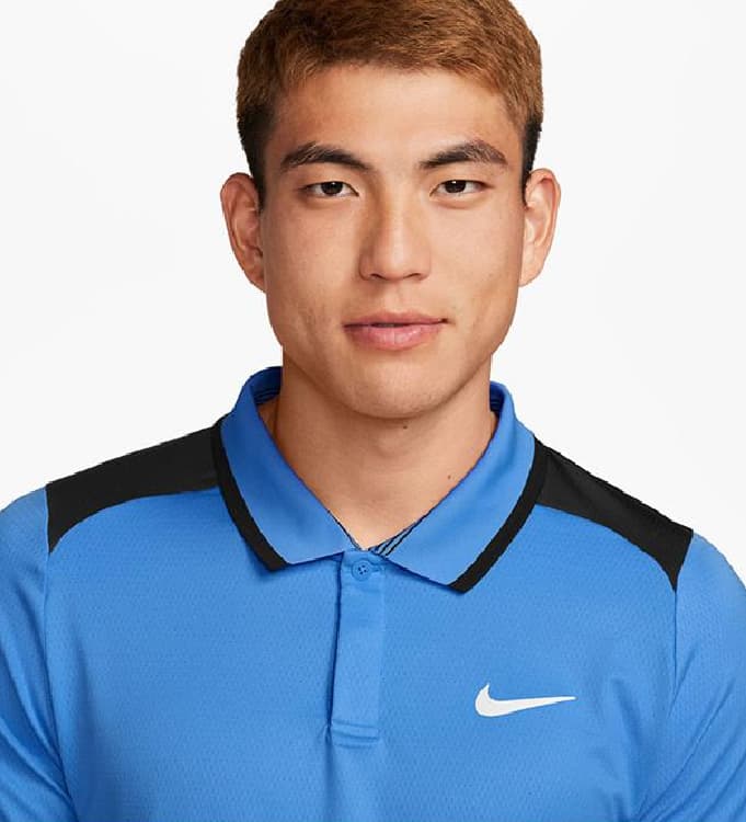 Nike Court Dri-fit Advantage Polo Heren Blauw Xl thumbnail 2
