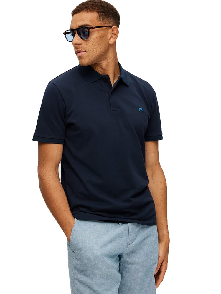 Selected Slhdante Polo Heren Donkerblauw M thumbnail 4
