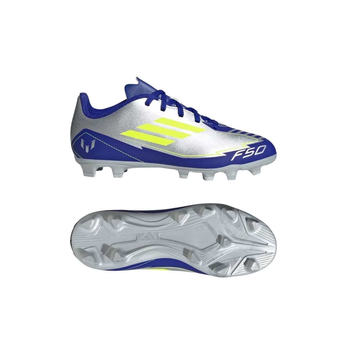 Adidas F50 Club Fg/mg J Messi Voetbalschoenen Jr Zilver 36.5 thumbnail 6