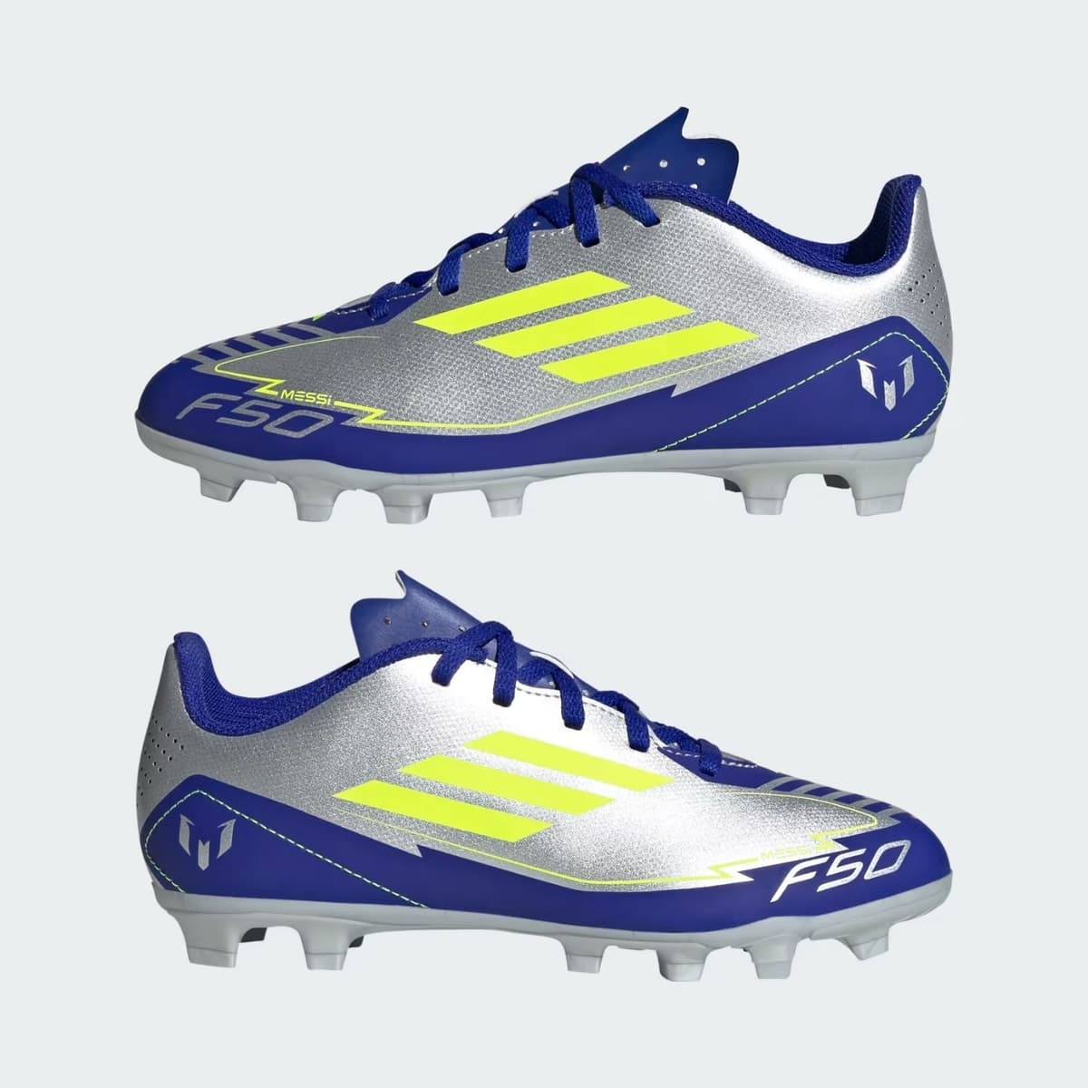 Adidas F50 Club Fg/mg J Messi Voetbalschoenen Jr Zilver 36.5 thumbnail 3