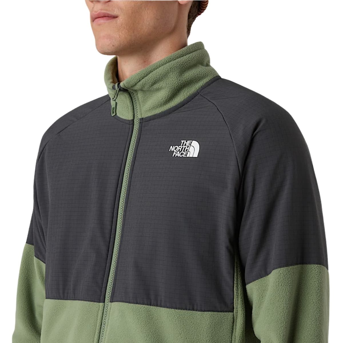 The North Face Glacier Heavyweight Full Zip Fleece Vest Heren Groen Dessin L thumbnail 4